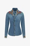Roberto Cavalli Jeans Blouse In Blue