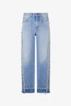 Roberto Cavalli Jeans With Stud And Stone Pattern In Blue