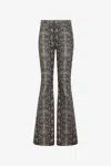 Roberto Cavalli Python-print Flared Jeans In Multi