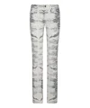Roberto Cavalli Straight Trousers All-over Print In White