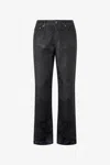 Roberto Cavalli Jeans With Floral Pattern And Discoloration In Black
