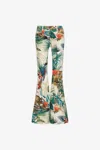 Roberto Cavalli Jeans With Jungle Print In Green