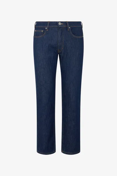Roberto Cavalli Jeans With Monogram Rc Embroidery In Blue