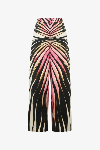 Roberto Cavalli Jeans With Ray Of Pink Print