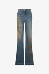 Roberto Cavalli Jeans With Rhinestones In Blue