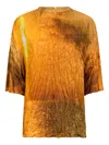 Roberto Cavalli T-shirt Mit Sunset-print In Orange