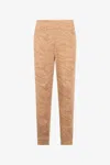Roberto Cavalli Tiger Skin Print Joggers In Beige