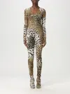 Roberto Cavalli Leopard-print Playsuit In Natural