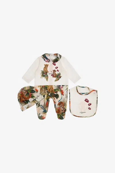 Roberto Cavalli Jungle Print Babygrow Set In Green