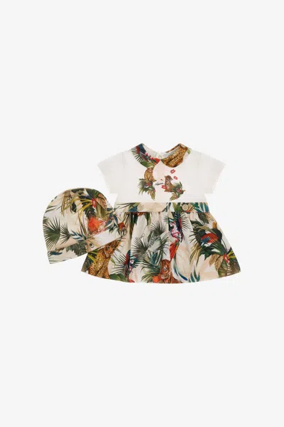 Roberto Cavalli Jungle Print Dress In Green