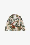 Roberto Cavalli Jungle Print Jacket In Green