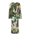 Roberto Cavalli Jungle-print Wrap Dress In Green