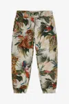 Roberto Cavalli Jungle Skin Print Pants In Green