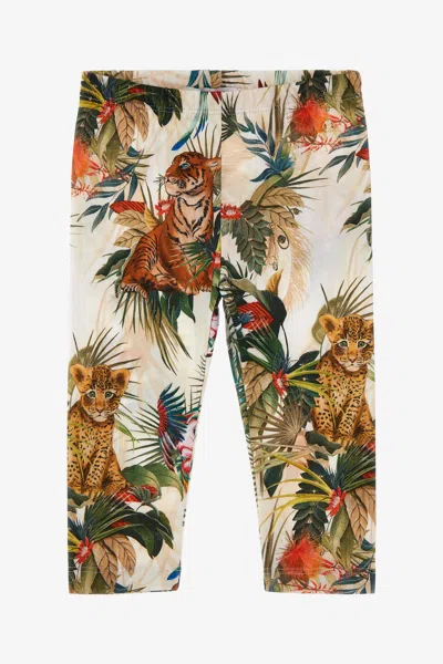 Roberto Cavalli Jungle Skin Print Pants In Green