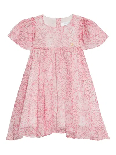 Roberto Cavalli Junior Babies' Abstract-pattern Print Dress In ピンク