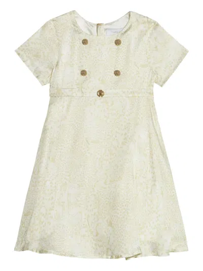 Roberto Cavalli Junior Kids' Abstract-pattern Print Dress In White