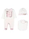 Roberto Cavalli Animal-print Cotton Babygrow Set In White