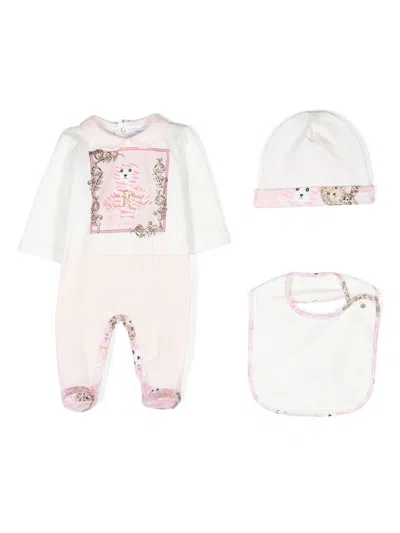 Roberto Cavalli Animal-print Cotton Babygrow Set In White