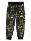 Roberto Cavalli Art Deco-print Track Trousers In Black