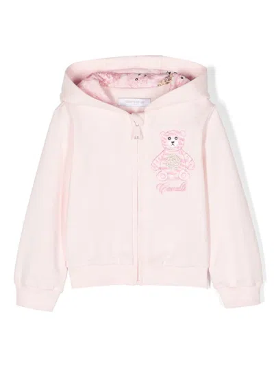 Roberto Cavalli Babies' Bear-embroidered Zip-up Hoodie In 02815