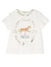 Roberto Cavalli Carousel-print Cotton T-shirt In White