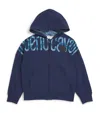 Roberto Cavalli Logo-print Hoodie In Navy