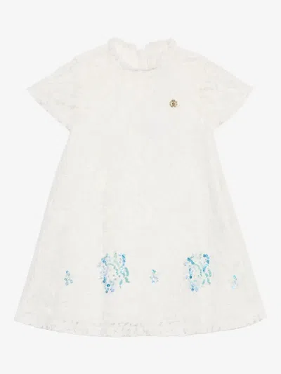 Roberto Cavalli Junior Kids' Embroidery Dress In White