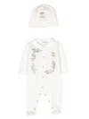 Roberto Cavalli Filigree And Logo-print Babygrow Set In White