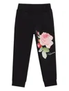 Roberto Cavalli Floral-print Track Pants In Black