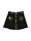 Roberto Cavalli Front-button Fastening Mini Skirt In Black