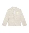 Roberto Cavalli Gabardine Camouflage Logo Blazer In Beige