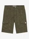 Roberto Cavalli Graphic-print Cargo Shorts In Green