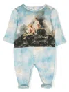 Roberto Cavalli Graphic-print Cotton Pajama In Blue
