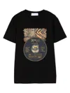 Roberto Cavalli Graphic-print Cotton T-shirt In Black