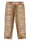 Roberto Cavalli Jaguar-print Leggings In Brown