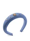 Roberto Cavalli Junior Jeweled Headband In Blue