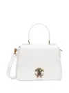Shop Roberto Cavalli Junior Leather Shoulder Bag In White