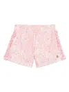 Roberto Cavalli Leopard Motif Shorts In Pink
