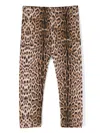Roberto Cavalli Leopard-print Leggings In Neutrals