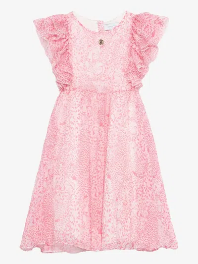 Roberto Cavalli Junior Kids' Leopard-print Dress In Pink