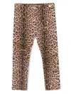 Roberto Cavalli Leopard-print Leggings In Brown