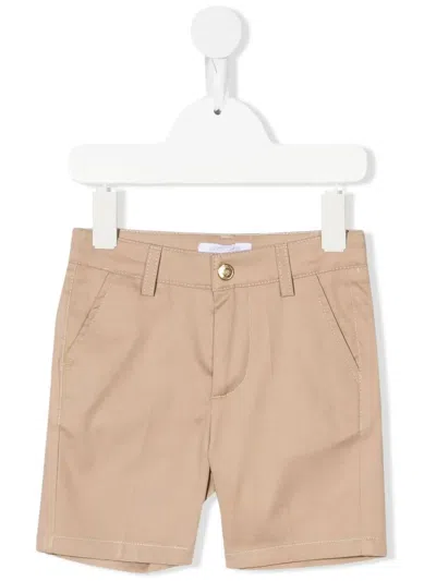 Roberto Cavalli Babies' Logo-button Chino Shorts In Brown