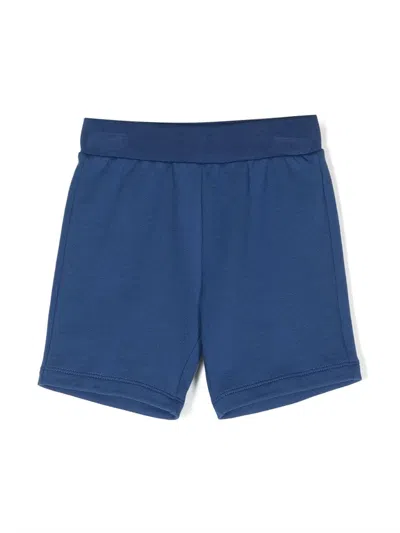 Roberto Cavalli Babies' Monogram-print Cotton Shorts In Blue