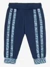 Roberto Cavalli Logo-embroidered Leggings In Blue