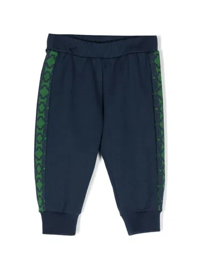 Roberto Cavalli Junior Babies' Logo-embroidered Tapered Sweatpants In Blue