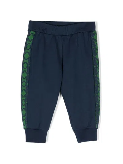 Roberto Cavalli Babies' Logo-embroidered Tapered Sweatpants In Blue