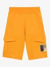 Roberto Cavalli Logo-embroidered Track Shorts In Orange