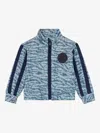 Roberto Cavalli Logo-patch Cardigan In Blue