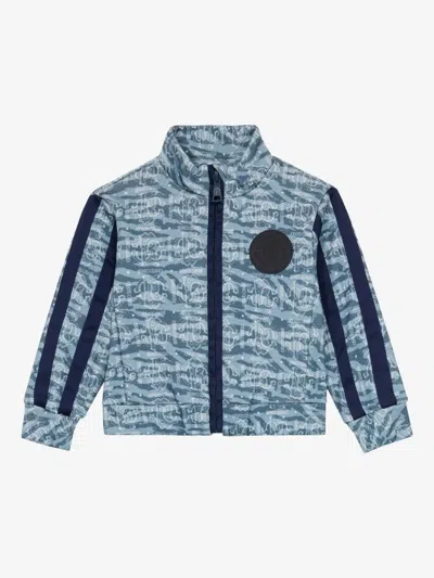 Roberto Cavalli Babies' Logo-patch Cardigan In Blue