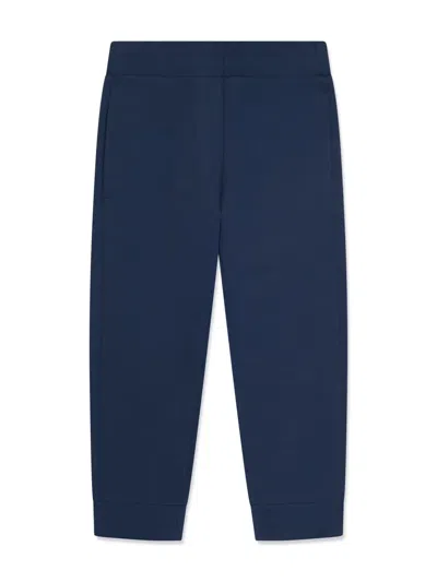 Roberto Cavalli Kids' Logo-patch Cotton Track Pants In Blue